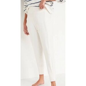 Old Navy Womens French Terry Jogger Pants Plus 4X 28 30 Ivory Cream Lounge
